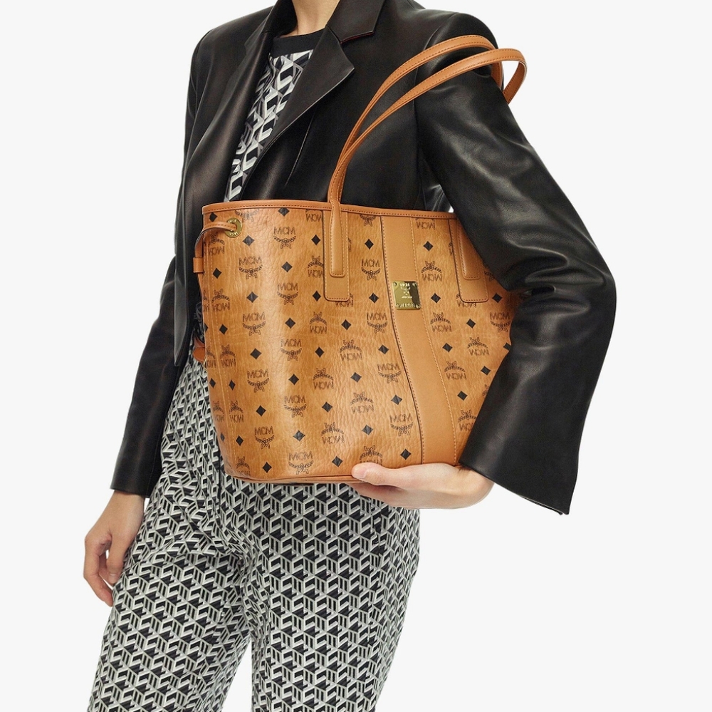 New MCM Liz Reversible Medium Tote
